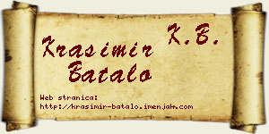 Krasimir Batalo vizit kartica